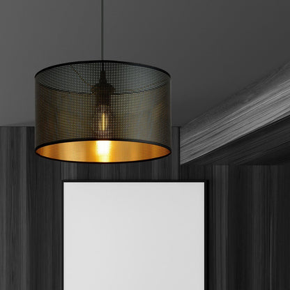 Hängeleuchte Edge 1 in Schwarz, Gold, 1-flammig