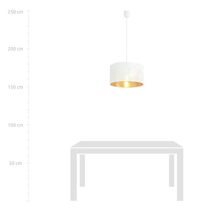 Hängeleuchte Edge 1 in Weiß, Gold, 1-flammig