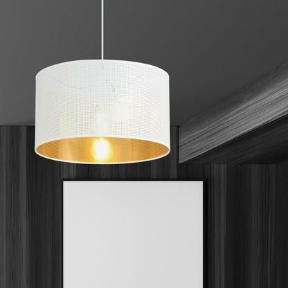 Hängeleuchte Edge 1 in Weiß, Gold, 1-flammig