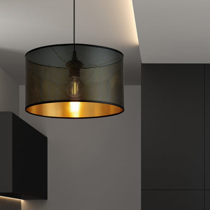 Hängeleuchte Edge 1 in Schwarz, Gold, 1-flammig