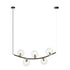 Hängeleuchte Elegance 5 in Schwarz, Gold, 5-flammig