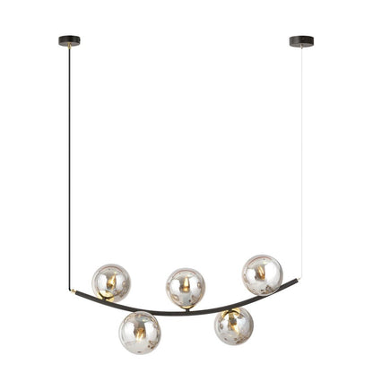 Hängeleuchte Elegance 5 in Schwarz, Gold, Graphit, 5-flammig