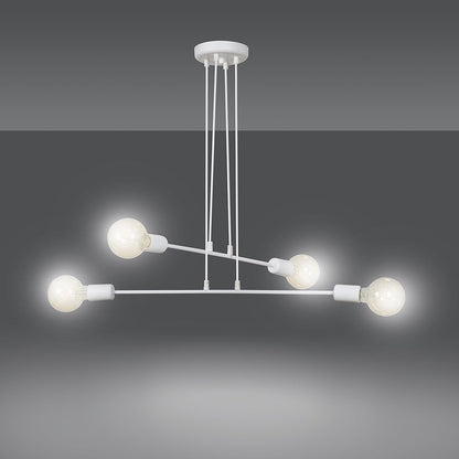Hängeleuchte Lucent 4 in Weiß, 4-flammig