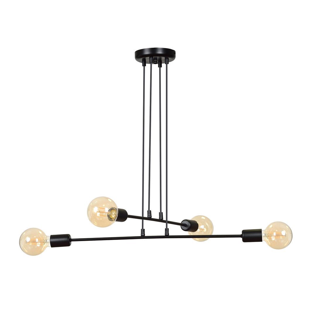 Hängeleuchte Lucent 4 in Schwarz, 4-flammig
