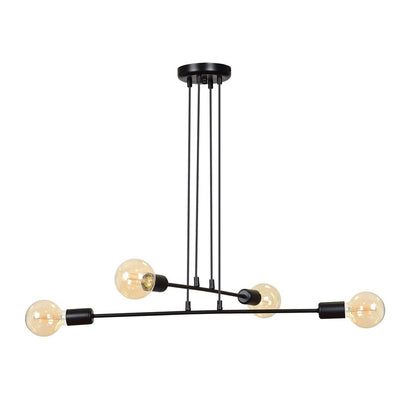 Hängeleuchte Lucent 4 in Schwarz, 4-flammig