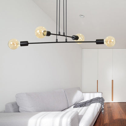 Hängeleuchte Lucent 4 in Schwarz, 4-flammig