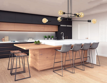 Hängeleuchte Lucent 6 in Schwarz, 6-flammig