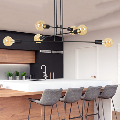 Hängeleuchte Lucent 6 in Schwarz, 6-flammig