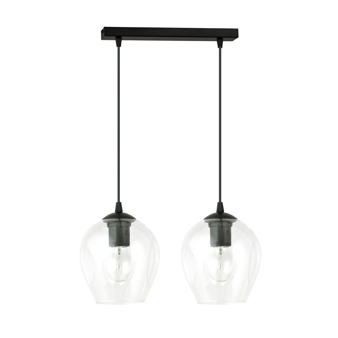 Hängeleuchte Lustre 2 in Schwarz, 2-flammig