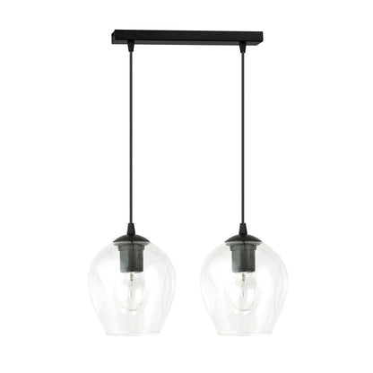 Hängeleuchte Lustre 2 in Schwarz, 2-flammig