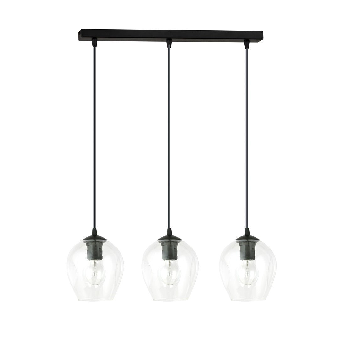 Hängeleuchte Lustre 3 in Schwarz, 3-flammig