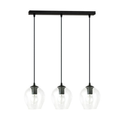 Hängeleuchte Lustre 3 in Schwarz, 3-flammig