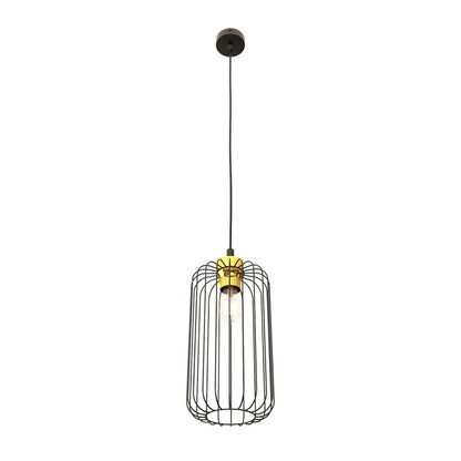 Hängeleuchte Noble 1 in Schwarz, Gold, 1-flammig