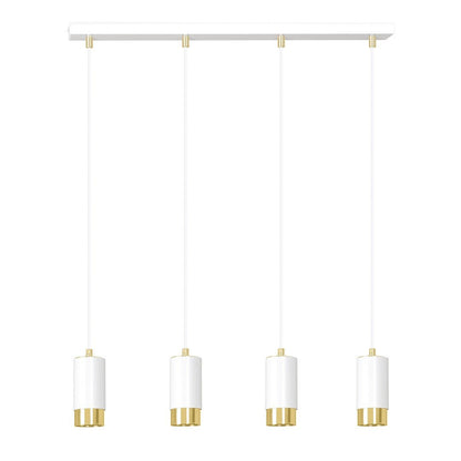 Hängeleuchte Serene 4 in Weiß, Gold, 4-flammig