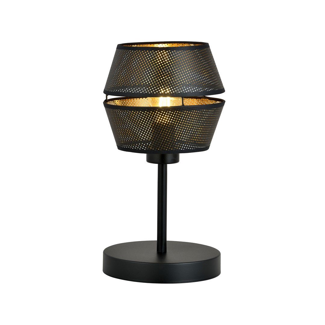 Tischlampe Charm LN in Schwarz, Gold, 1-flammig