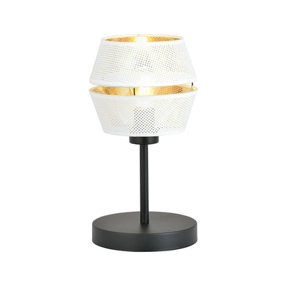 Tischlampe Charm LN in Schwarz, Weiß, Gold, 1-flammig