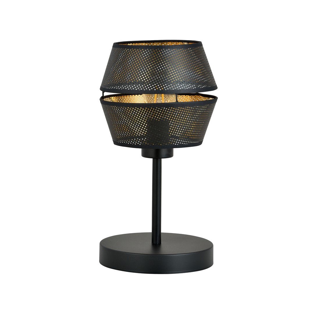 Tischlampe Charm LN in Schwarz, Gold, 1-flammig