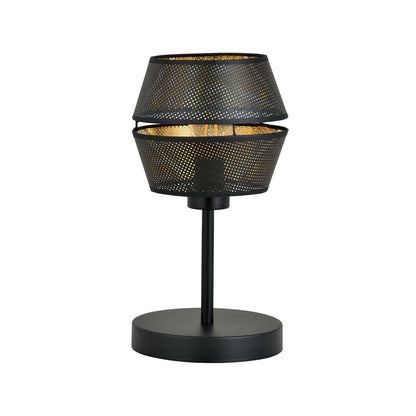 Tischlampe Charm LN in Schwarz, Gold, 1-flammig