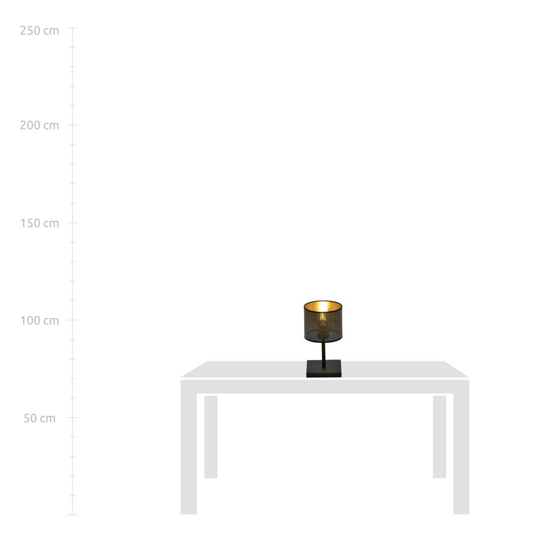 Tischlampe Ember Ln1 in Schwarz, Gold, 1-flammig