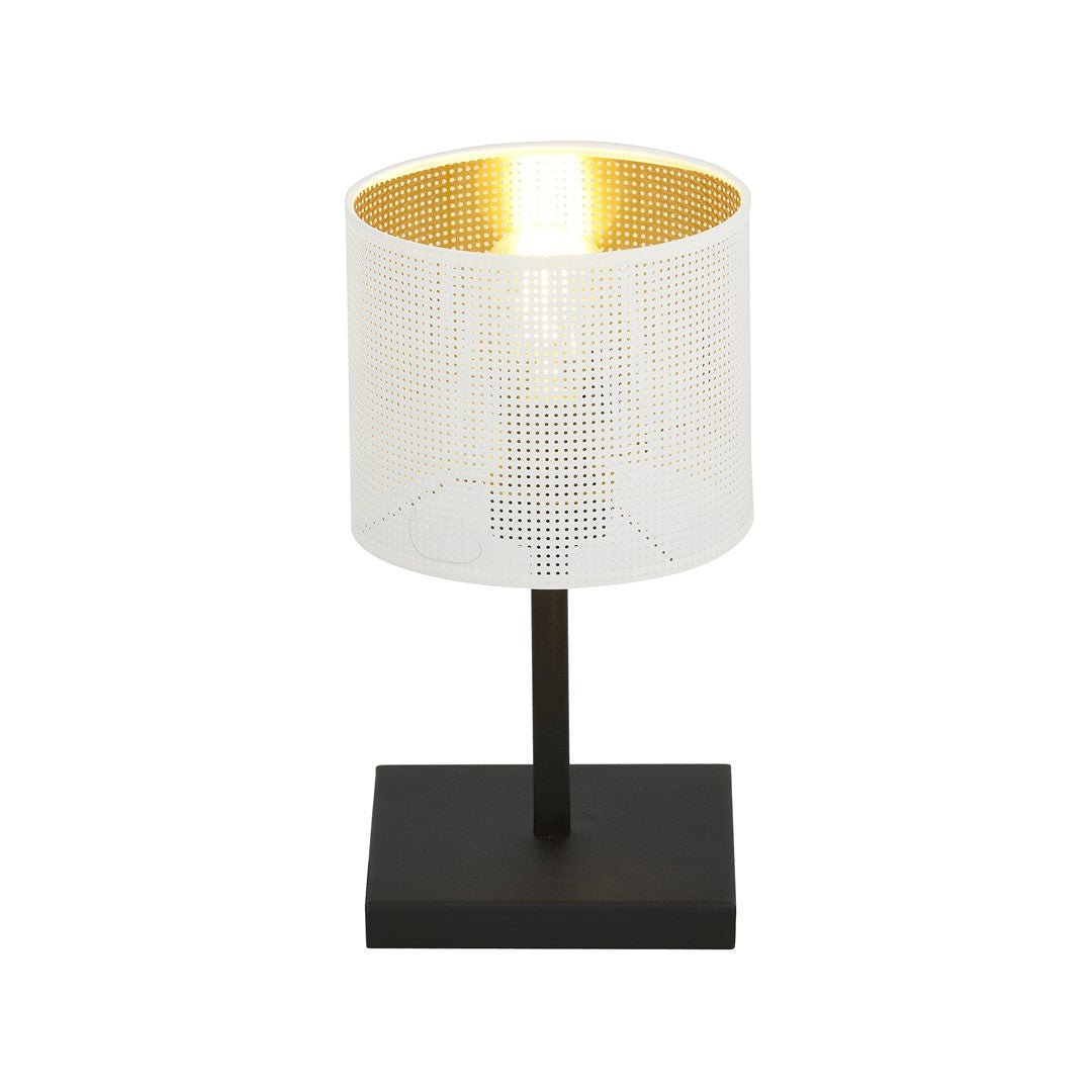 Tischlampe Ember Ln1 in Schwarz, Weiß, Gold, 1-flammig