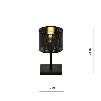 Tischlampe Ember Ln1 in Schwarz, 1-flammig