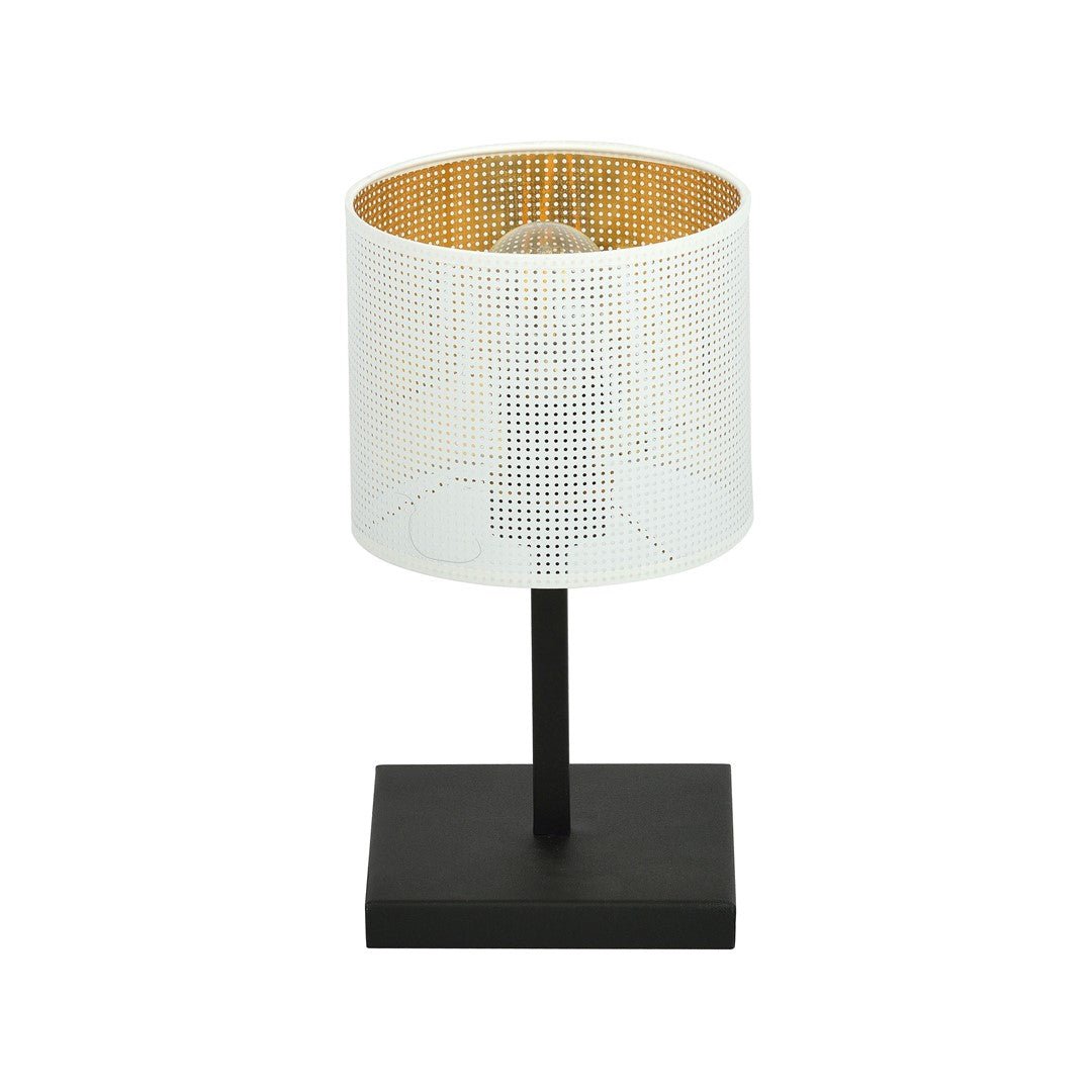 Tischlampe Ember Ln1 in Schwarz, Weiß, Gold, 1-flammig