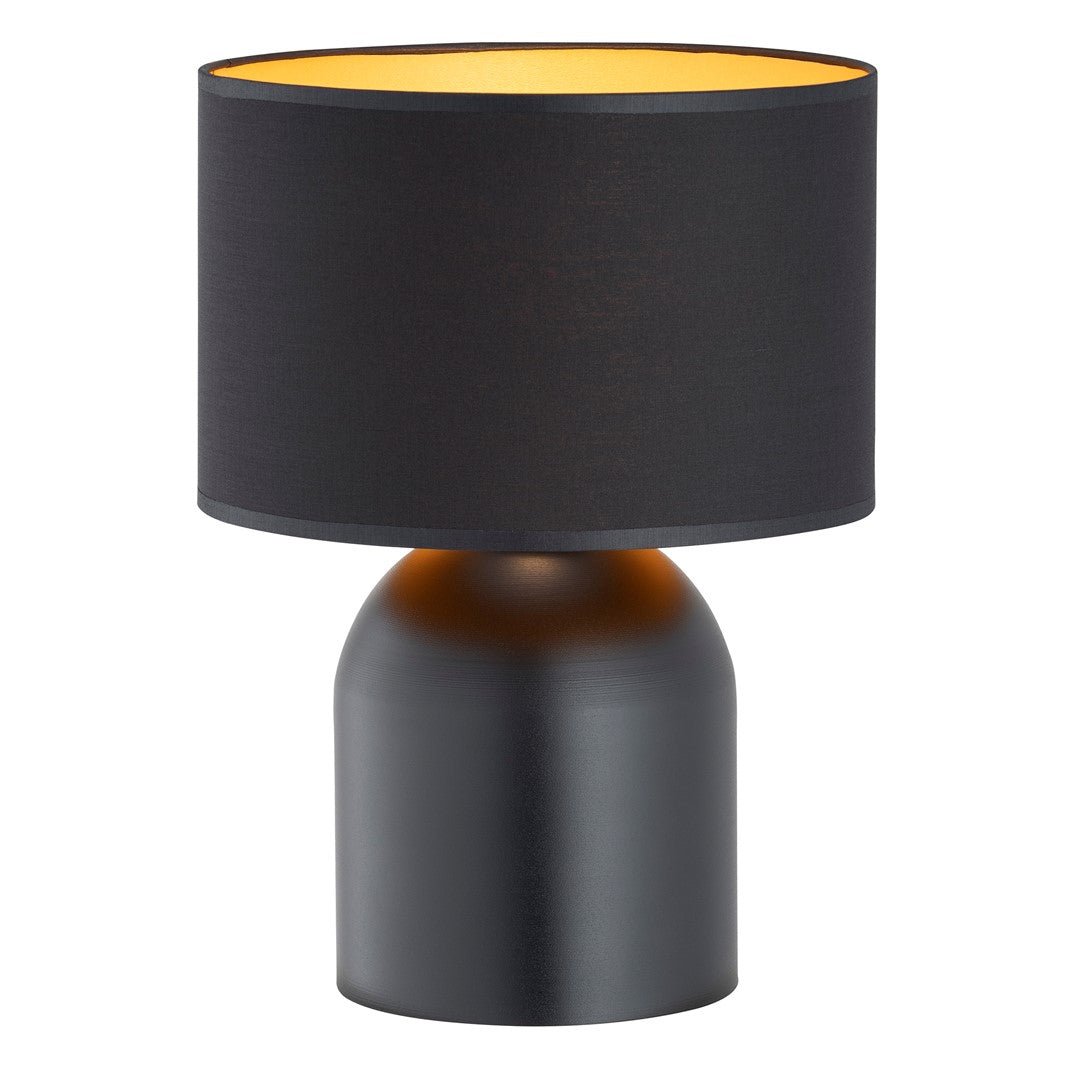Tischlampe Glade in Schwarz, Gold, 1-flammig