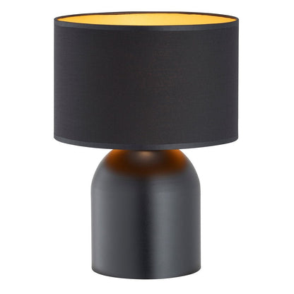 Tischlampe Glade in Schwarz, Gold, 1-flammig