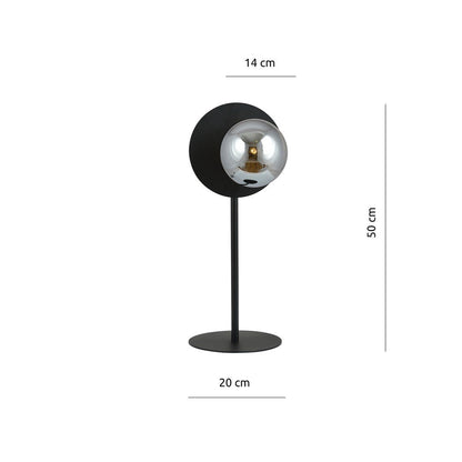 Tischlampe Nordic LN in Schwarz, Graphit, 1-flammig