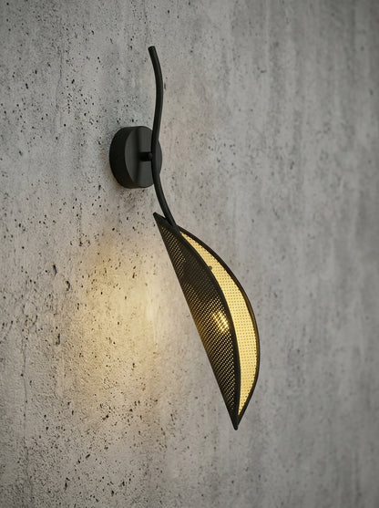 Wandleuchte Bloom K1 in Schwarz, Gold, 1-flammig