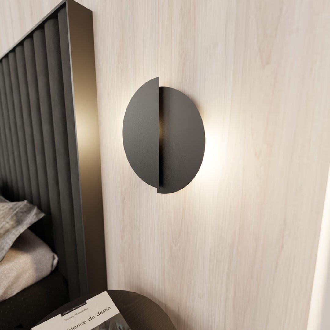 Wandleuchte Sculpt 9 in Schwarz, 1-flammig