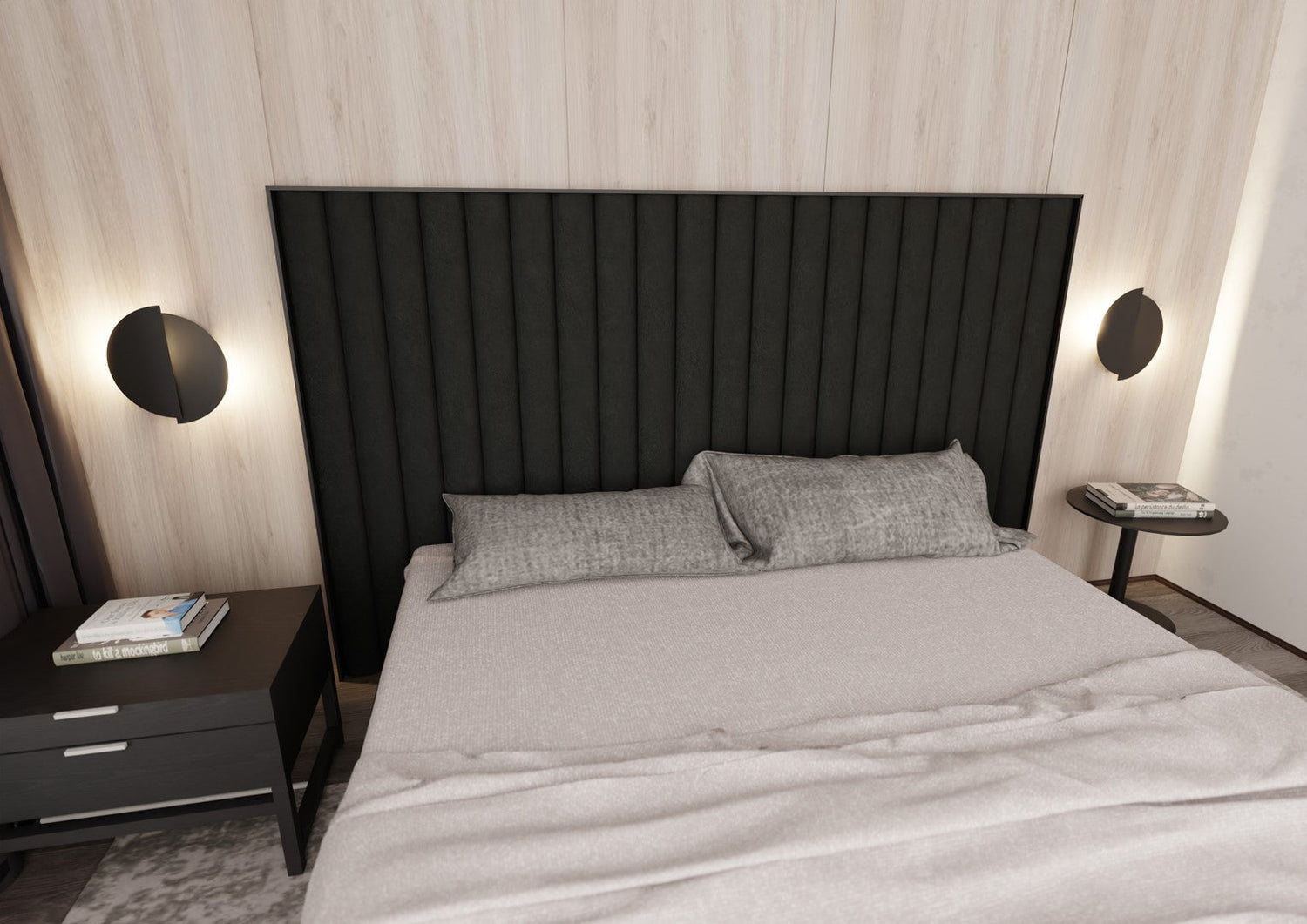 Wandleuchte Sculpt 9 in Schwarz, 1-flammig