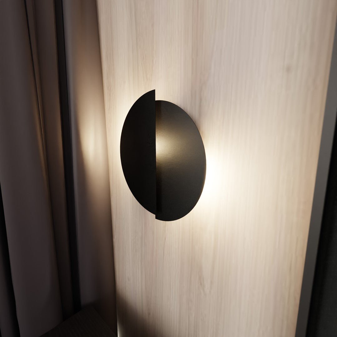 Wandleuchte Sculpt 9 in Schwarz, 1-flammig