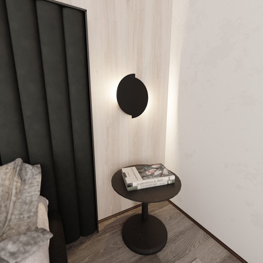 Wandleuchte Sculpt 9 in Schwarz, 1-flammig